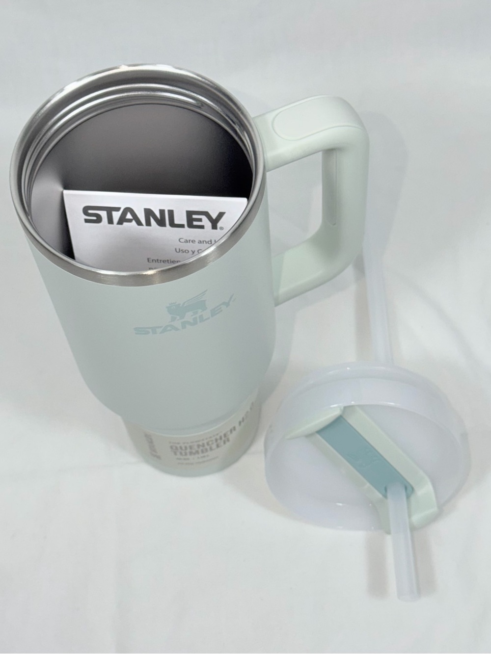 NWT Stanley Quencher H2.0 FlowState 40oz Tumbler Mist Mint Green Cup Water Bottl - Picture 3 of 6
